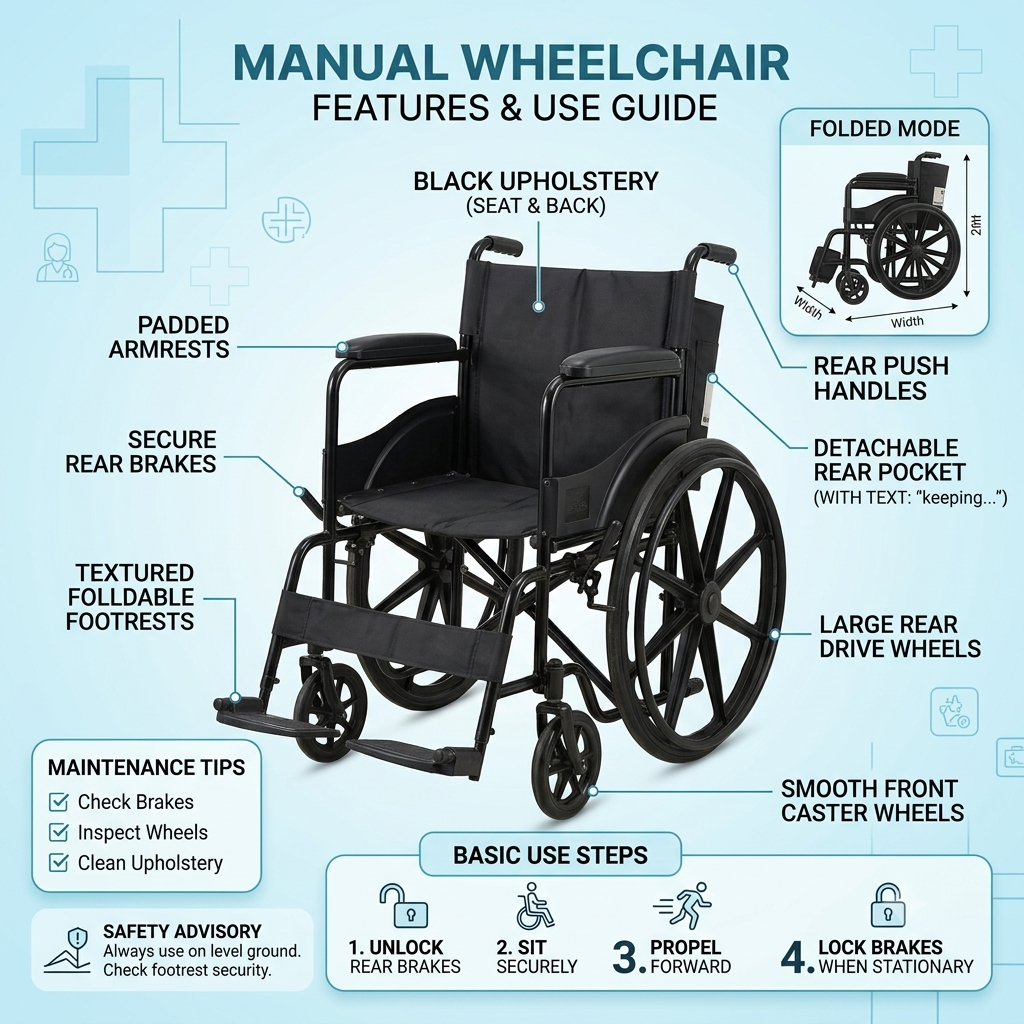 Foldable Wheelchair thumbnail 4